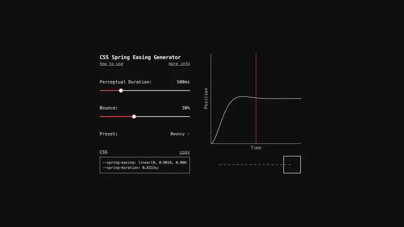 CSS Spring Easing Generator