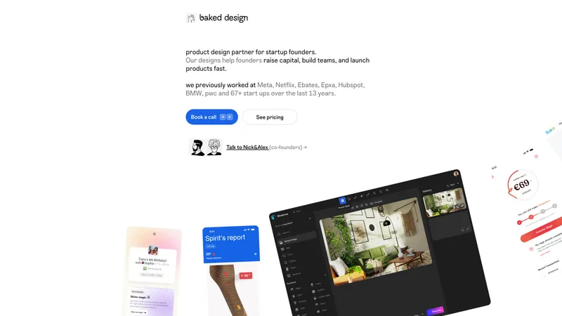 Baked Design Studio - Product design partner for startups