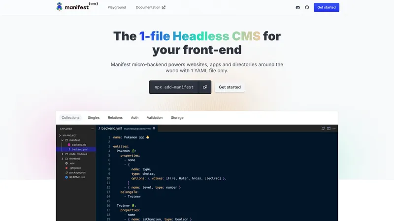 Manifest - The 1-file Headless CMS